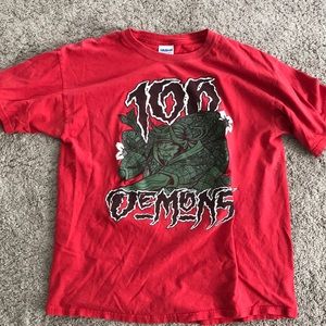 Red T Shirt 100 Demons